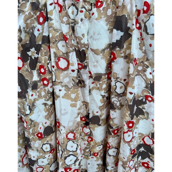 NWT Entro Women's Floral Print Blouse Long Sleeve Gathered Cuff Round Neck - Picture 4 of 11